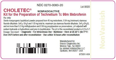 Choletec vial label_873091-H04.jpg Choletec vial label 873091 H04